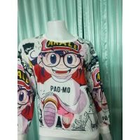 ราคา เสื้อยืดแฟชั่น ไซส์ใหญ่ พิมพ์ลายการ์ตูนทั้งตัว แขนยาว งานป้าย Xoxo (19394340723)