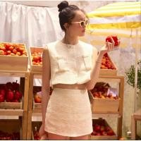 ราคา lookbooklookbook potato shorts sprinkles tweed (29625107784)