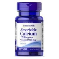 ราคา Absorbable Calcium 1200 mg with Vitamin D3 [ 30 เม็ด ] Puritan's Pride แคลเซียม วิตามิน ดี3 (3762469772)
