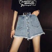 ราคา กระโปรง กระโปรงกางเกง กางเกงยีนส์ กางเกงยีนส์ขาสั้น กระโปรงยีนส์ (21615329461)
