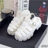 ราคา 6910 รองเท้ารัดส้น พื้นหนา งานหนังนิ่ม หน้าสานสุดฮิต (21964414335)