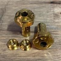 ราคา น็อตตั้งหางปลาwave ตัวตั้งหางปลาwave สแตนเลสสี เงิน ทอง ไทเท หัวลายดาว (7338137001)