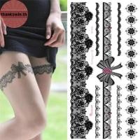 ราคา Thankswin กันน้ํา Tattoo สติกเกอร์ชั่วคราวบนขา Transfer ลูกไม้ Stocking Tattoo th (28929134988)
