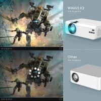 ราคา Mini WiFi K2 Projectors Native 1080P/4K Support 300 Screen 5500 LUNENS For Home Projector Phone (28964569898)