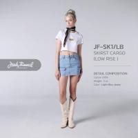 ราคา กระโปรงขาสั้นยีนส์ผู้หญิง Handwerk JF-SK1 Dark Blue / Light Blue Low Waisted Jack Russel (18387613745)