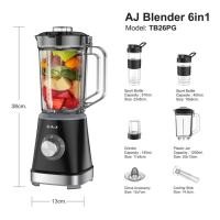 ราคา AJ เครื่องปั่นอเนกประสงค์ รุ่น TB26PG (6 IN 1) ปั่น บด สับ ปั่นน้ำ ผักและผลไม้ เครื่องทำสมูทตี้พร้อมดื่ม (23564702288)