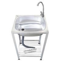 ราคา อ่างล้างจาน ซิ้งล้างจาน 1 หลุม 2 ชั้น ที่เสียบจาน 1 ชั้น 41x50x80 ซม. (รุ่น 512) พร้อมก๊อกน้ำ (6208917749)