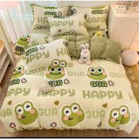ราคา ชุดเครื่องนอน 3 ชิ้น โพลี ฝ้าย ปลอกที่นอน 2–10ซม ลายสวยๆมากมาย ลายกบเขียว (42017106562)