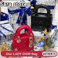 ราคา ดิออร์ Dior LADY DIOR สุภาพสตรี/กระเป๋าสะพายไหล่/กระเป๋าสะพายข้าง/Mini (29618434070)
