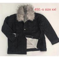 ราคา เสื้อยีนส์บุขน มีเฟอร์ถอดออกได้ size xxl อก 52 มือ 1 (15808698166)