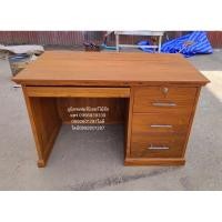 ราคา โต๊ะบัญชีโต๊ะคอมไม้สัก (25917443619)