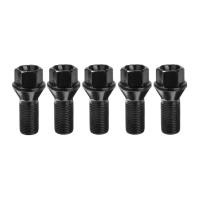 ราคา I500275805 5 ชิ้น M14 x 1.25 น็อตตัวผู้ล็อคล้อสีดำ36136781151เหล็กแหวนน็อตสำหรับ-BMW X3 X5 E70 E71 F20 F25 X6 X5 (29555816424)