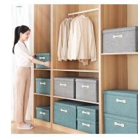 ราคา ตะกร้าใส่ของแบบพับได้และซักได้ใหม่1ชิ้นตะกร้าใส่ของตะกร้าใส่เสื้อผ้าแบบพับได้ถังใส่ของเล่นพร้อมฝาปิด (43403205197)