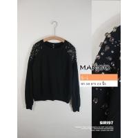 ราคา MNG JEANS เสื้อสเวตเตอร์แขนยาวผู้หญิง สีดำ ลูกปัดดีไซน์เก๋ๆ / Size S-L มือสอง สภาพดี พร้อมส่ง (56700739571)