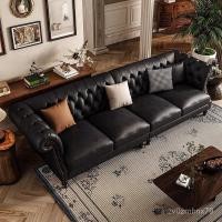 ราคา ห้องนั่งเล่นโซฟาหนังแท้หนังขี้ผึ้งหัวเข็มขัดเรียบง่ายโซฟาหนังแบบโมดูลาร์ MMQF (27837871085)