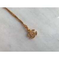 ราคา CHANEL NECKLACE CC LOGO PENDANT RHINESTONE GHW (28623606154)