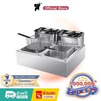 ราคา เตาทอดไฟฟ้า หม้อทอดไรนำมัน 2อ่าง หม้อทอดไฟฟ้า อ่าง เตาทอดไฟฟ้าสแตนเลส Commercial deep fryer 16 ลิตร 5000W ไฟฟ้าสแตนเลส (26039509974)