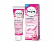 ราคา Veet วีท ครีมขจัดขน ซิลค์แอนด์เฟรช เทคโนโลยี สูตร โลตัสมิลค์ และ จัสมิน 25ก. (5910252094)
