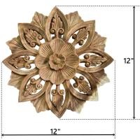 ราคา ดอกไม้แกะสลักไม้สักแกะสลักรูปดอกไม้และลายไทยสำหรับตกแต่งฝาผนัง เพดาน สถานที่สำคัญหรือขอบรูปภาพ งานหัตกรรม แผ่นไม้ตกแต่ง (5678207208)