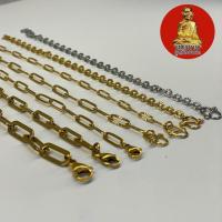 ราคา สร้อยข้อมือสแตนเลสแท้ ลายเลสแบน บิดนูน และ โซ่ต่างๆ มีความยาวให้เลือก (41806677149)