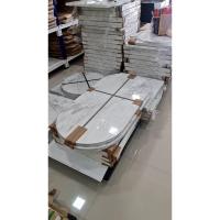 ราคา หน้าท็อปโต๊ะกลาง ลายหินสีขาว หน้าท็อปโต๊ะวงรี ขนาด 60x120cm (27656096103)