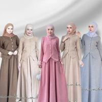 ราคา เสื้อกระโปรง(โรส) ผ้าสโนว์ ชุดเดรสอิสลาม ชุดออกงานอิสลาม ไม่รวมผ้าคลุมแบรนด์November 19 (53900196483)