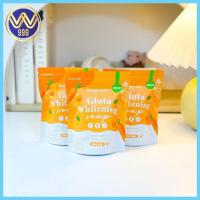 ราคา สบู่กลูต้าแครอท แพ็คเกจใหม่ (3ก้อน) สบู่ฟอกผิวกายGluta Whitening Soap 50G. (25434460934)