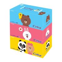 ราคา Cellox facial tissue paper line friend special edition 135 แผ่น แพ็ค3กล่อง เซลล็อกซ์ กระดาษทิชชู่เช็ดหน้า (29927452317)