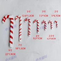 ราคา 5-22ซม.อ้อยขนมคริสต์มาสDIYตกแต่งต้นคริสต์มาสจี้พลาสติกสีแดงCandy Cane Lollipopคริสต์มาสCandy Cane (45401017854)