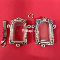 ราคา (แถมแหนบ)ตลับพระ กรอบพระ กรอบเงิน จี้ใส่พระ ตลับเงินใส่พระสมเด็จ3ห่วงงานลงยา คละสีน้ำเงินแดง (12586287658)