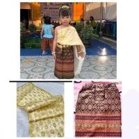 ราคา ชุดไทยเด็ก ชุดสไบสำเร็จ ผ้าถุงจีบหน้านาง (22320243106)