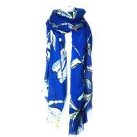 ราคา ผ้าพันคอซาร่าสีน้ำเงินลายแมลงปอ (1758592059)