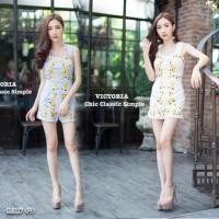 ราคา จั๊มสูทแขนกุดขาสั้น ช่วงด้านหน้าชุดพิมพ์ลายดอกเดซี่สวย (1139536999)