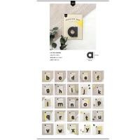 ราคา SUATELIER สติกเกอร์ไม้ ตัวอักษรภาษาอังกฤษ m-z (3733528306)
