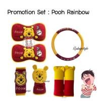 ราคา Pooh Rainbow ชุดแต่งในรถหมีพูห์ (แบบผ้า)✨ลิขสิทธิ์แท้✨ (1479836187)
