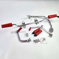 ราคา ยางพักเท้า สีแดง+ขาเบรค+ขาสตาร์ท+ขาเกียร์+เหล็กพักเท้า WAVE125R / WAVE125S / WAVE125ไฟเลี้ยวบังลม ชุดชุบ4ชิ้น (21646472214)
