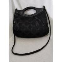 ราคา กระเป๋าสะพาย Coach แท้ ผ้าสีดำ ลาย C (4492348569)