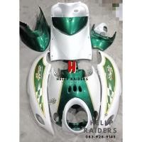 ราคา ชุดสี เฟรม ฟีโน่ Yamaha fino เก่า รุ่น คาบู เกย์เดียว 10ชิ้น เกย์แยก 9 ชิ้น รถปี 2007-2011 สีขาวไส้เขียว (11859050437)