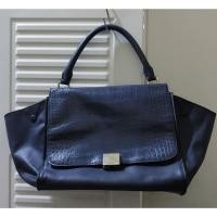ราคา Celine Croco กระเป๋าถือหนังลายนูน Preloved กระเป๋า (42400495638)