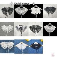 ราคา เสื้อเชิ้ตคอปกปลอม FANIELLAPOWELL กับผ้าพันคอนุ่มๆ ลายลูกไม้ สำหรับอากาศเย็น (56650281205)