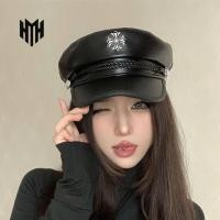 ราคา Mariner Cap Baker Boy หนัง PU สไตล์ Streetwear HMH (42722850336)