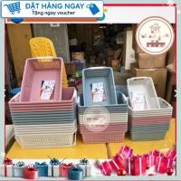 ราคา ตะกร้าพลาสติกสี่เหลี่ยม 44x30x15ซม.- ตะกร้าพลาสติกสี่เหลี่ยมอเนกประสงค์ ตะกร้าพลาสติก DESKTOP (42614555490)