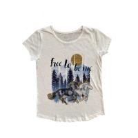 ราคา เสื้อยืด PUTIH Arizona White Horse - เสื้อยืดเด็กผู้หญิง Arizona White (20502386374)
