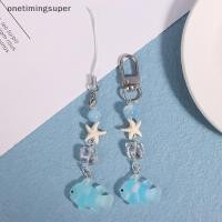 ราคา Onetimingsuper Y2K Blue Sea Fish ปลาดาวโทรศัพท์ Charms จี้น่ารักลูกปัด Handmade สาวหวานพวงกุญแจสําหรับกระเป๋ากล้องแขวน OTP (56850534568)