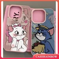 ราคา กรณีเข้ากันได้สําหรับ IPhone 17 11 16 15 14 13 12 Pro Max Air XS XR X MAX 7Plus 16 15 14 Plus น่ารัก Marie แมวดอกไม้ Bowknot คู่หนังปลอก (50101084692)
