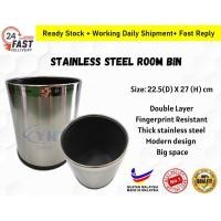 ราคา ถังขยะสแตนเลสคุณภาพสูง/ Tong Bilik/ Double Layer/ ลายนิ้วมือ/ถังขยะ/ถังขยะ (22343353572)