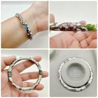 ราคา กำไลวินเทจจีนโบราณ เครื่องประดับลายคราม งานกังไส เพ้นท์ลายบนกระเบื้อง เปิดปิดได้ รอบวงใน 18 ซม งานมือสองญี่ปุ่น (25047359950)