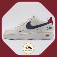 ราคา Best QUALITY Air _Force 1 07 Low 40 Off รองเท้าผ้าใบสีขาวสีฟ้า Navy Dark Red Bs9055 _ _ Nike _ รองเ (27605188941)