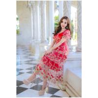 ราคา เดรสงานปักดอกทิวลิป Miss bell 2xl (8553980995)