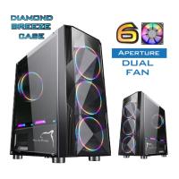 ราคา เคสไฟ RGB ATX CASE (NP) ITSONAS DIAMOND BREEZE (BLACK) (14245101262)
